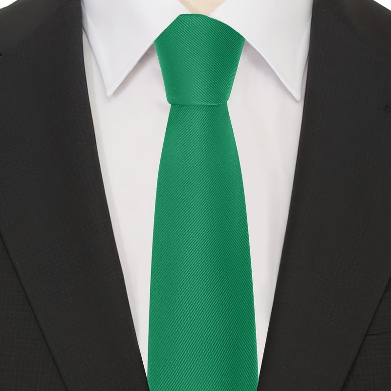 Junmaxroad Store 63'' XL Black Ties For Men Solid Color Extra Long Neckties 3.35" (8.5CM) Men's Big and Tall Ties with Gift Box - Image 3